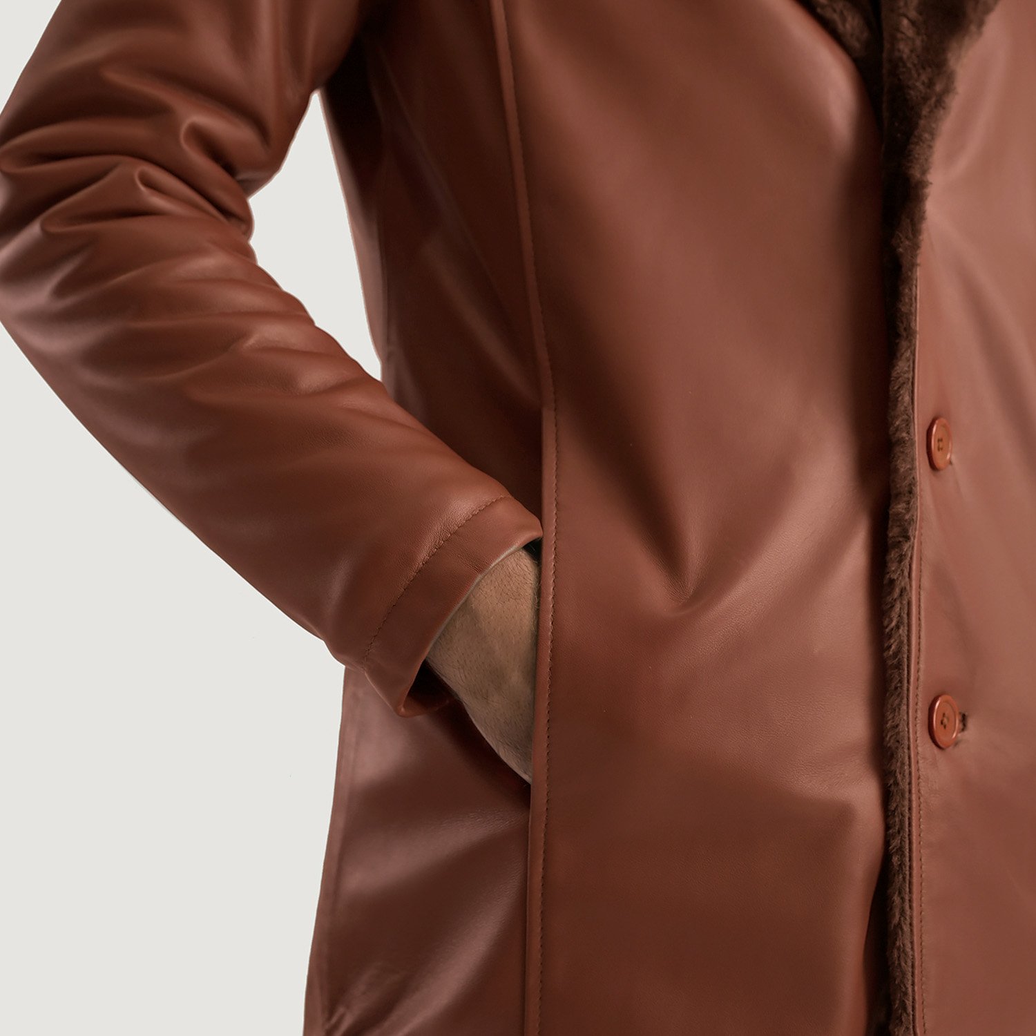Shearling Chic Stylish Fur Coat - Thumbnail 6